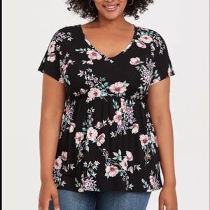 Torrid Floral Babydoll Shirt